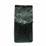 Black coffee gusset bag side seal front view