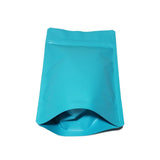 Blue green stand up pouch matte bottom front view