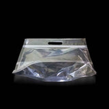 Bottom view of a transparent chicken bag