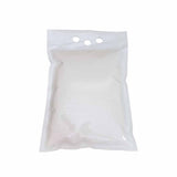 White fertilizer or rice bag with holder front view