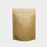 Kraft coffee bag stand up pouch with zip lock
