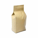 Kraft coffee gusset bag tightly sealed