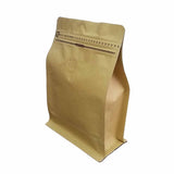Kraft coffee gusset bag zip lock with valve