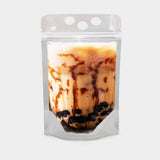 Liquid pouch clear glossy with brown sugar milk tea