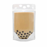 Liquid pouch clear glossy with milk tea