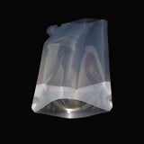 Liquid pouch transparent special shape bottom view