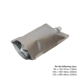 Liquid pouch spout aluminum bottom view
