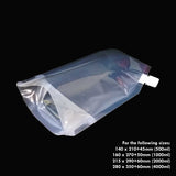 Liquid pouch spout clear right side view
