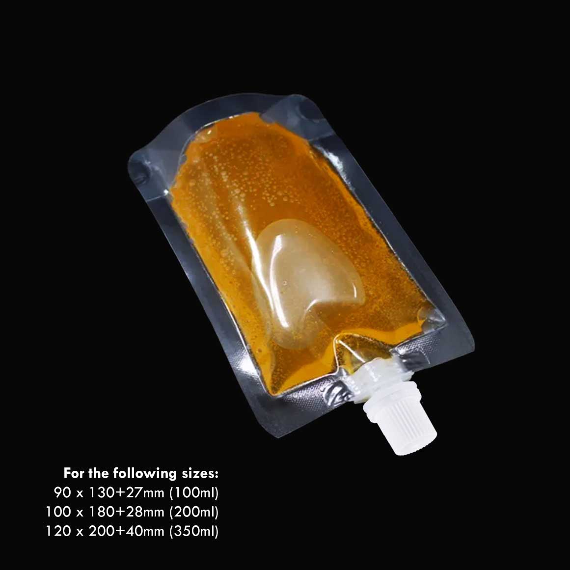 Liquid Pouch w Zip Lock | Clear Glossy (SUPZ-LQPPEG)