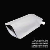 Liquid pouch spout white bottom view