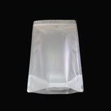 Stand up pouch clear matte bottom front view