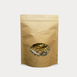 Kraft stand up pouch oval window with nuts