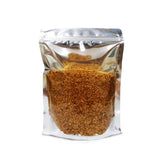 Stand up pouch clear silver packed with nuts