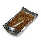 Stand up pouch clear silver with nuts right side view