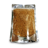 Stand up pouch clear silver filled with nuts full