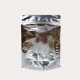 Stand Up Pouch w Zip Lock & Window | Clear Silver (SUPZ-1T1S)