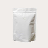 White coffee bag aluminum stand up pouch with zip lock