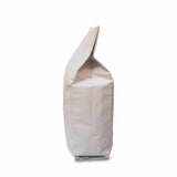 White coffee gusset bag side seal side view