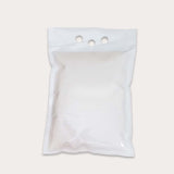 White fertilizer bag or rice bag with holder