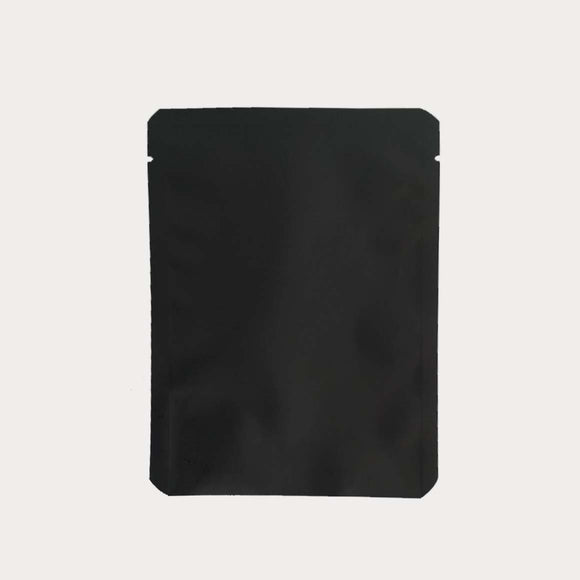 Matte black flat pouch for coffee drip or tea bags