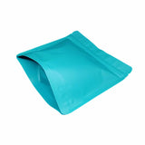 Teal / Blue green matte square shape stand up pouch right bottom view