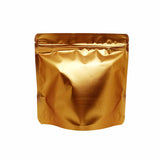 Gold square shape stand up pouch with zip lock