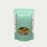 Pastel green stand up pouch oval window