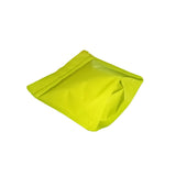 Green matte square shape coffee bag left bottom view