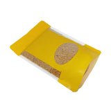 Orange stand up pouch left side view