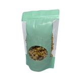 Pastel green stand up pouch angled view of the pouch