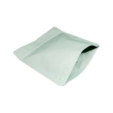Pastel green matte square shape coffee bag left bottom view