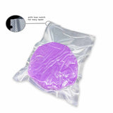 Textured vacuum bag with tear notch illustration