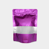 Violet stand up pouch window with vmpet