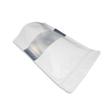 Stand Up Pouch w Zip Lock & Window | Matte White Metallized (SUPZ-VMPEWM_White)