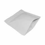 White matte square shape coffee bag left bottom view