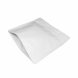 White matte square shape coffee bag right bottom view