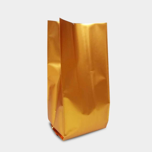Gusset Bag Side Seal Matte Gold