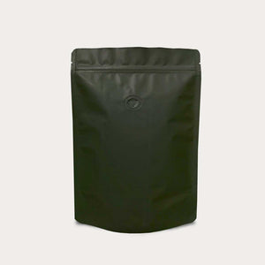 Black coffee bag stand up pouch with zip lock