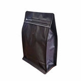Black coffee gusset bag zip lock with valve