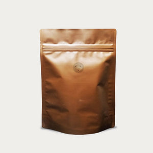 Brown coffee bag stand up pouch with zip lock