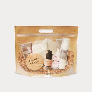 Kraft chicken bags can also be used for packing beauty and cosmetic products for a luxurious packaging. 