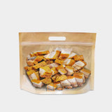 Roast pork packed in a kraft paper chicken bag