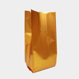 Gold coffee gusset bag side seal