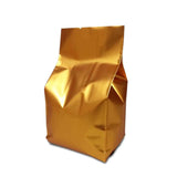 A tightly sealed gold gusset bag