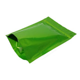 Green stand up pouch glossy right side view