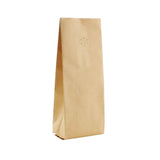 Opposite angled view of a kraft gusset bag