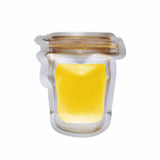 Liquid pouch jar shape hook with mango juice