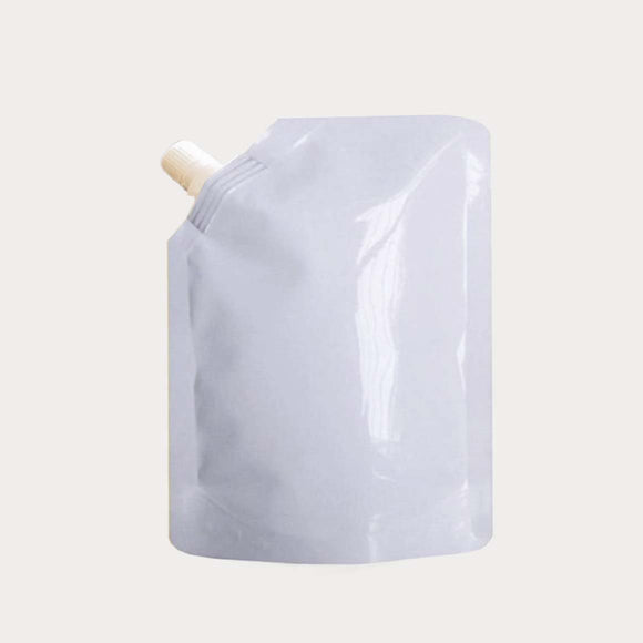 Liquid pouch spout white