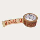 Fragile brown packaging tape roll