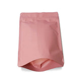 Pink stand up pouch matte bottom front view